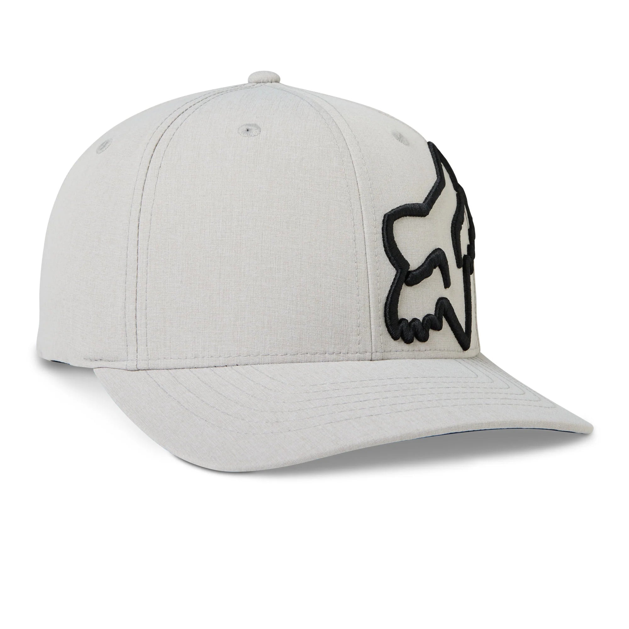 FOX CLOUDED FLEXFIT HAT LT HTR GREY SPRMOTORSPORTSGEAR