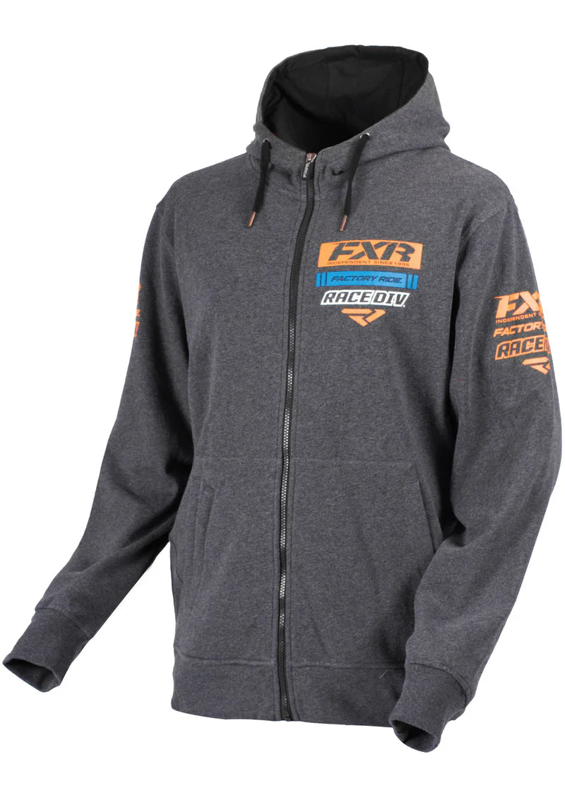 FXR MEN'S Race Division Hoodie Char Hthr/Org