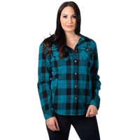 Load image into Gallery viewer, FXR Womens Timber Plaid Shirt Teal/Black
