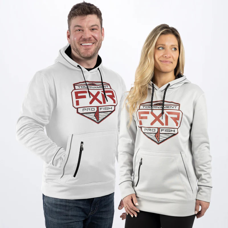 FXR TOURNAMENT PULLOVER HOODIE GREY/RUST