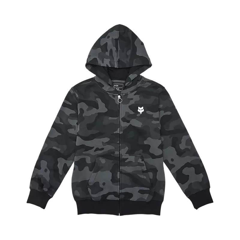 FOX RACING YOUTH FOX HEAD CAMO FLEECE ZIP