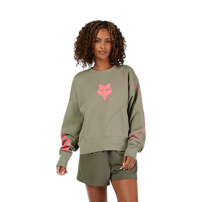 FOX RACING WOMEN'S ELEVATED OVERSIZED FLEECE PULLOVER