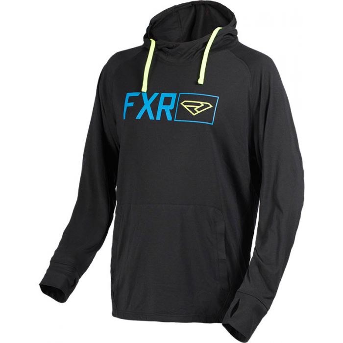 FXR MEN'S Terminal Tech PO Hoodie Black/Blue/Hi-Vis