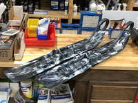 Load image into Gallery viewer, SLYDOG PAIR Black and White Swirl Powder Hound Skis with Loop Handles
