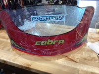 Load image into Gallery viewer, CEGLX-RD SPORTECH Cobra Windshield RED WITH FLAMES
