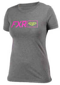 Load image into Gallery viewer, FXR LADIES Dash Tech T-Shirt Blk/Elec Tang/Aqua

