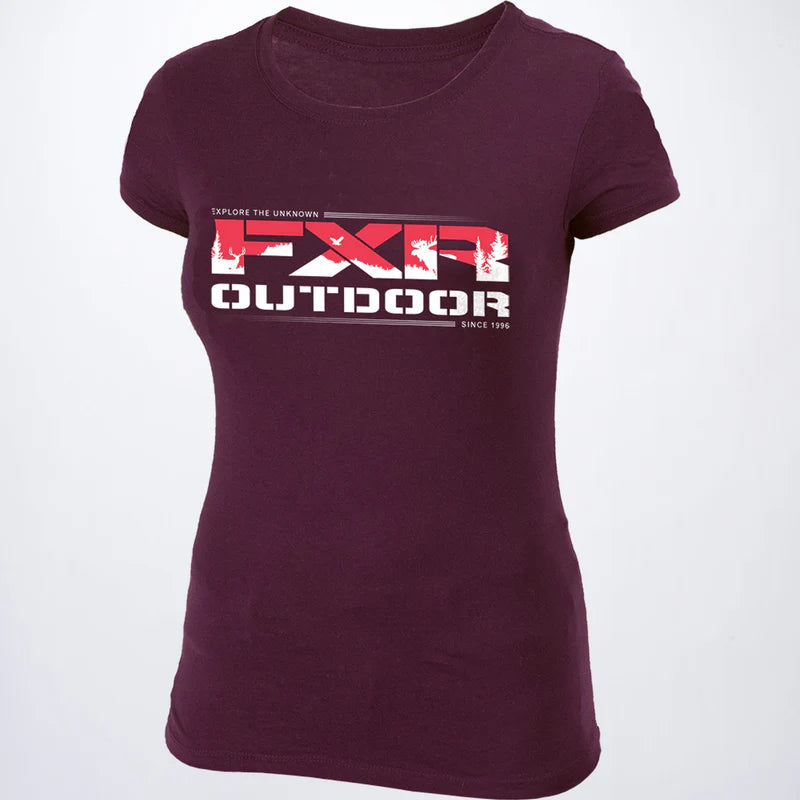 FXR Women’s Outdoor T-Shirt Black/Fuchsia-XL