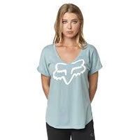 Load image into Gallery viewer, FOX WOMEN&#39;S RESPONDED SS V NECK ROLL SLEEVE
