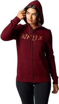 Load image into Gallery viewer, FOX RACING WOMEN&#39;S BREAK CHECK ZIP FLEECE CRANBERRY
