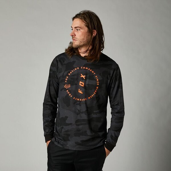 FOX CLEAN UP CAMO LS TECH TEE BLACK CAMO