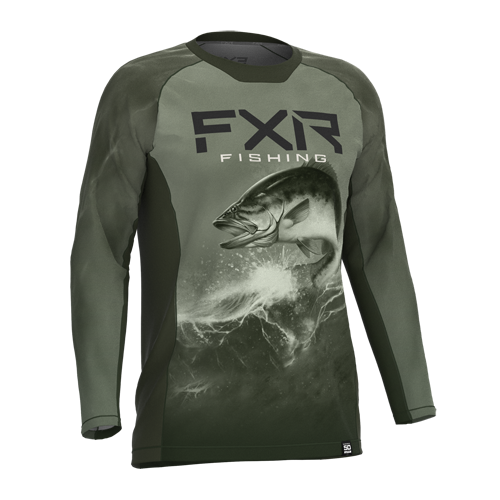 FXR M BIG TREBLE UPF LONGSLEEVE BRONZE WALLEYE