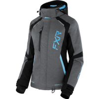 Load image into Gallery viewer, WOMENS PULSE JACKET 23 MID GREY/HEATHER/SKY BLUE/BLACK
