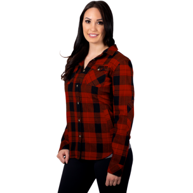 FXR Womens Timber Plaid Shirt Teal/Black