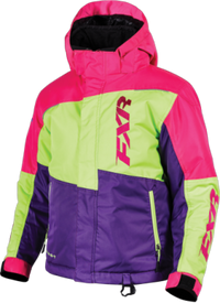 Load image into Gallery viewer, FXR YOUTH SQUADRON JACKET FUCHSIA/LIME/PURPLE
