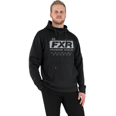 M FXR RACE DIVISION TECH PO HOODIE CHAR/HEATHER/HI-VIS