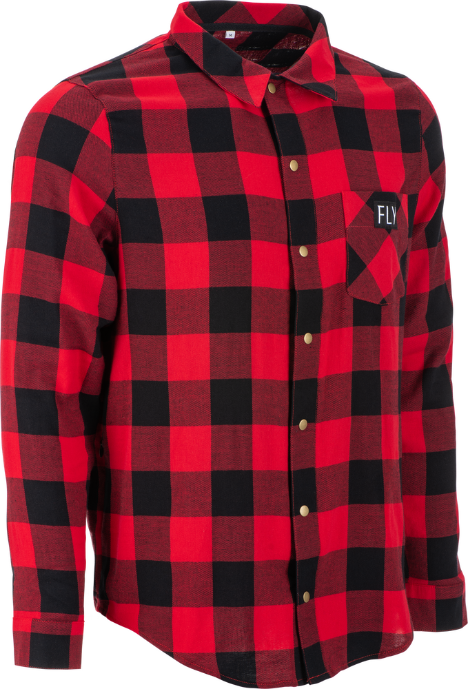 FLY TEK FLANNEL BLACK/RED