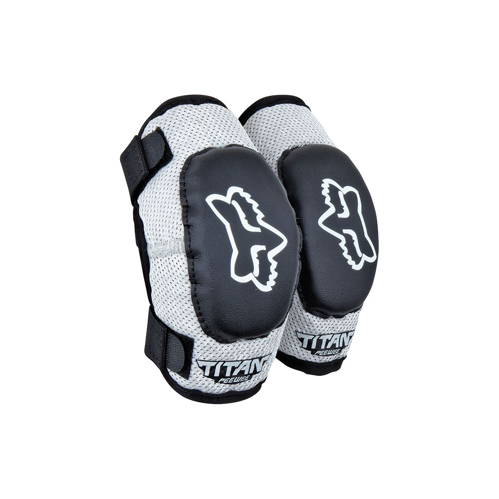 FOX PEEWEE TITAN ELBOW GUARD BLACK/SILVER