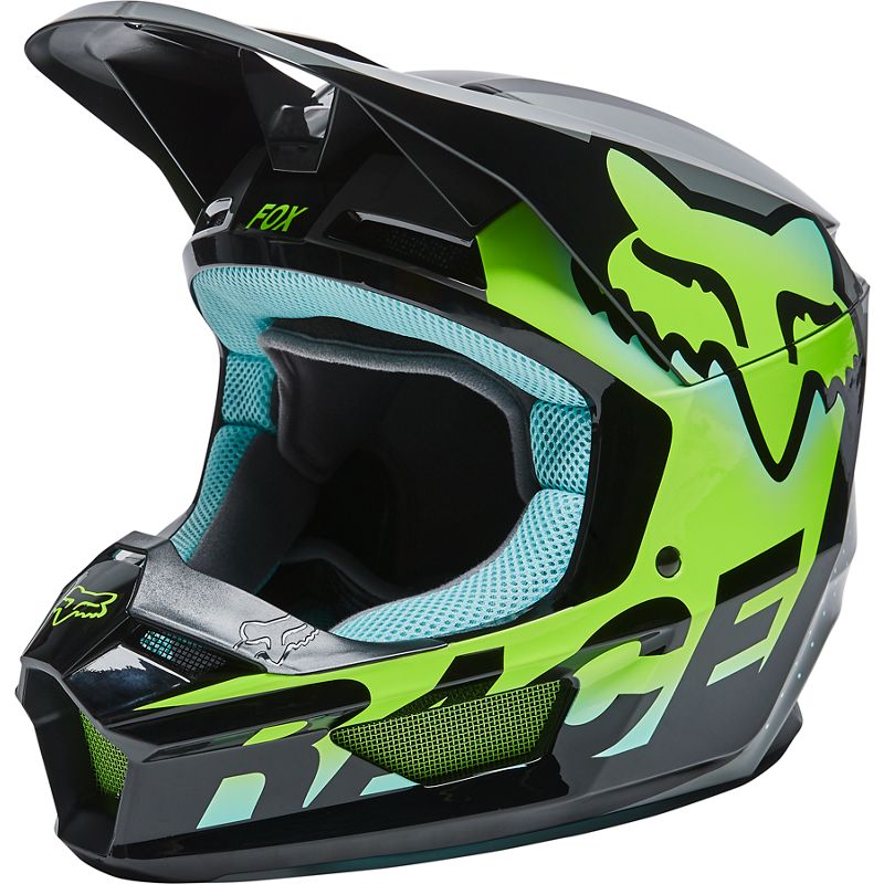 Fox Youth V1 Trice Helmet Teal