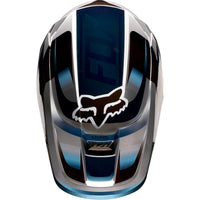 Load image into Gallery viewer, Fox Youth V1 Motif Helmet  Blue/Grey
