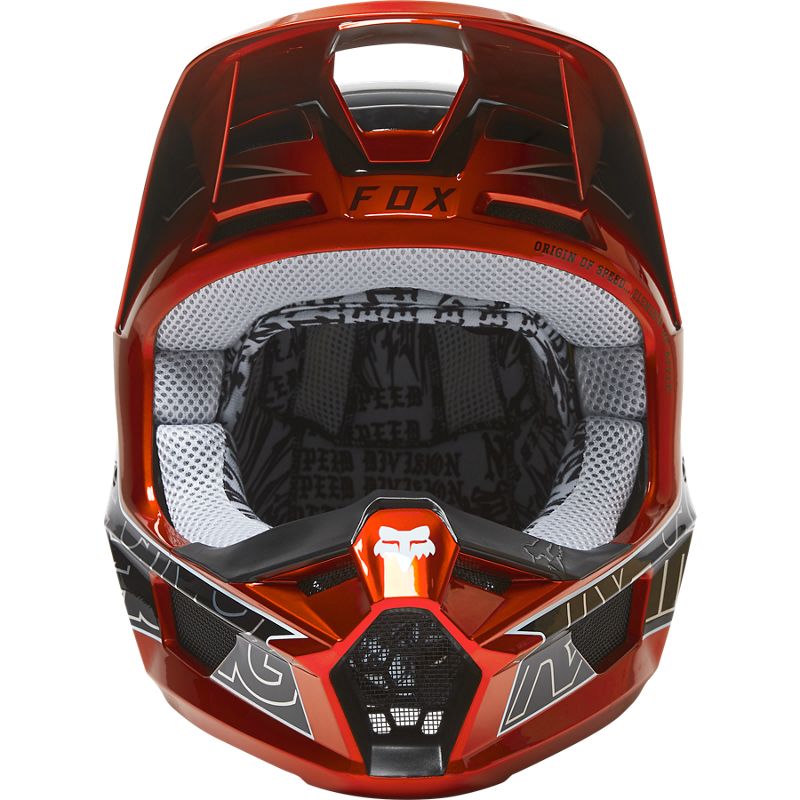 Fox Youth V1 Peril Helmet Flo Red