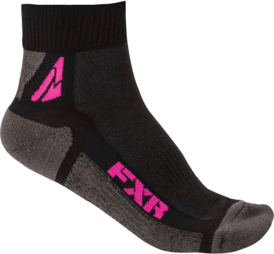 FXR Turbo 1/4 Athletic Sock Black/Fuchsia