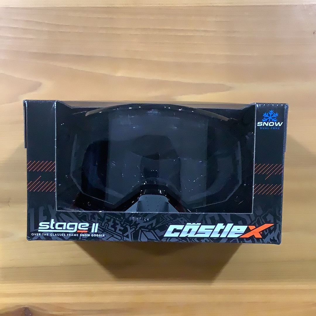 CASTLE SNOW STAGE II GOGGLE CLEAR BLACK