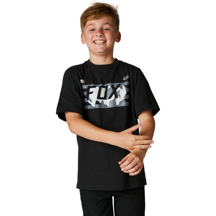 FOX YOUTH RWT FLAG SS TEE BLACK