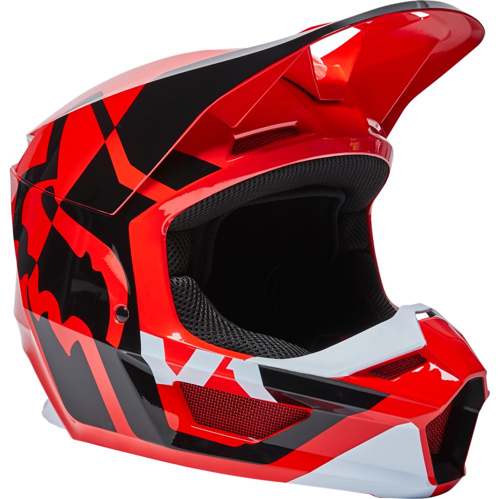 Fox V1 Lux Helmet Flo Red