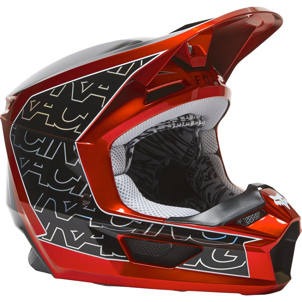 Fox V1 Peril Helmet Flo Red