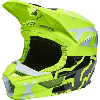 Fox Youth V1 Skew Helmet Flo Yellow