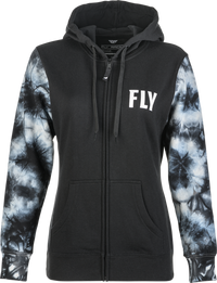 Load image into Gallery viewer, FLY RACING WOMENS TIE DYE HOODIE BLAK/GREY
