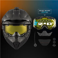 Load image into Gallery viewer, CKX TITAN ORIGINAL HELMET TRAIL AND BACKCOUNTRY SOLID-BLACK MAT
