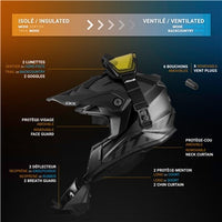 Load image into Gallery viewer, CKX TITAN ORIGINAL CARBON HELMET-TRAIL AND BACK COUNTRY SOLID
