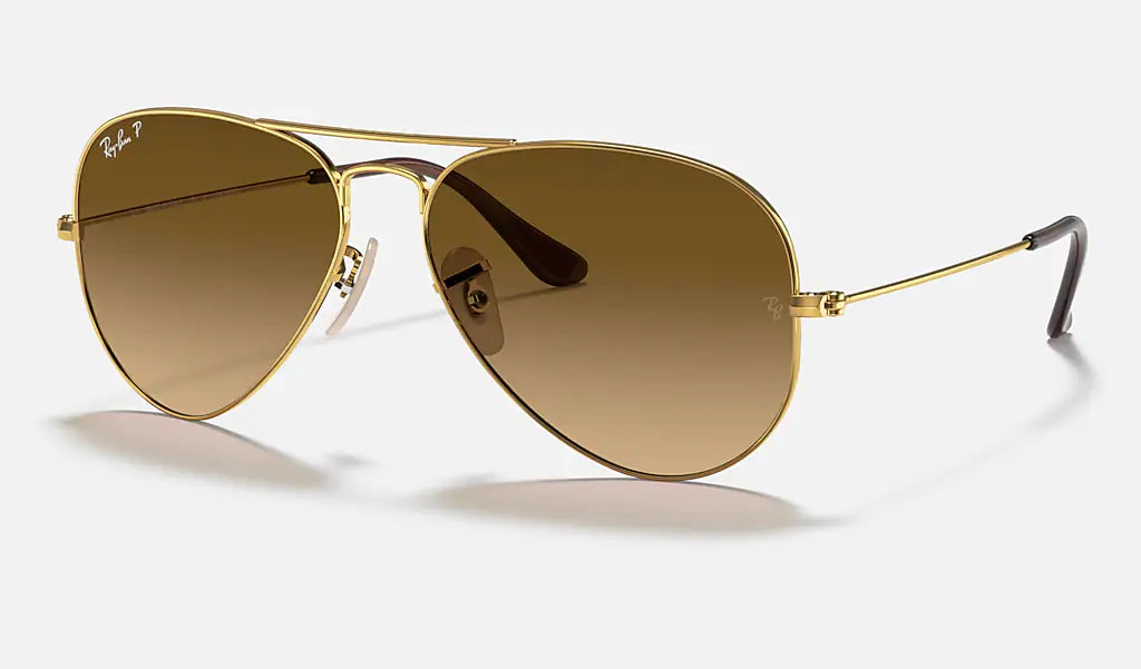 RAY BAN AVIATOR GRADIENT ARISTA BROWN