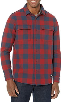 Load image into Gallery viewer, OAKLEY BEAR COZY FLANNEL FATHOM/IRON RED CHECK

