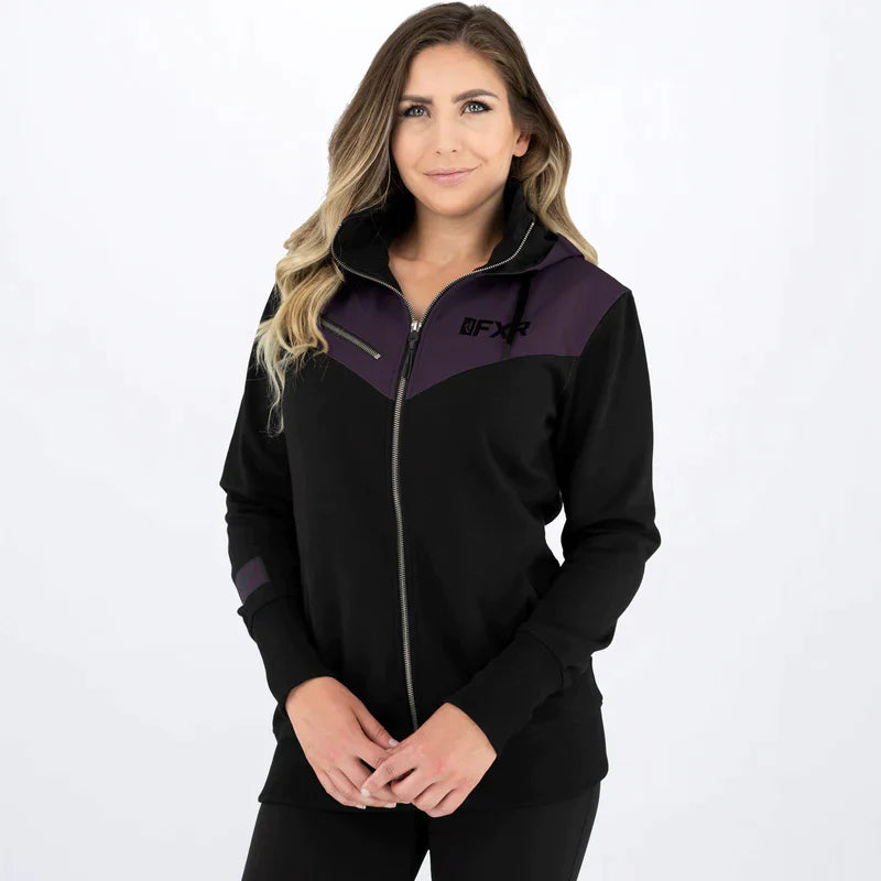 FXR WOMEN'S TASK HOODIE BLACK PLUM