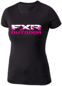 Load image into Gallery viewer, FXR Women’s Outdoor T-Shirt Black/Fuchsia-XL
