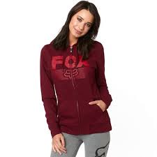 FOX WOMEN'S ASCOT ZIP FLEECE CRANBERRY