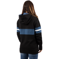 Load image into Gallery viewer, FXR Women’s Stripe Pullover Hoodie Black/Ocean
