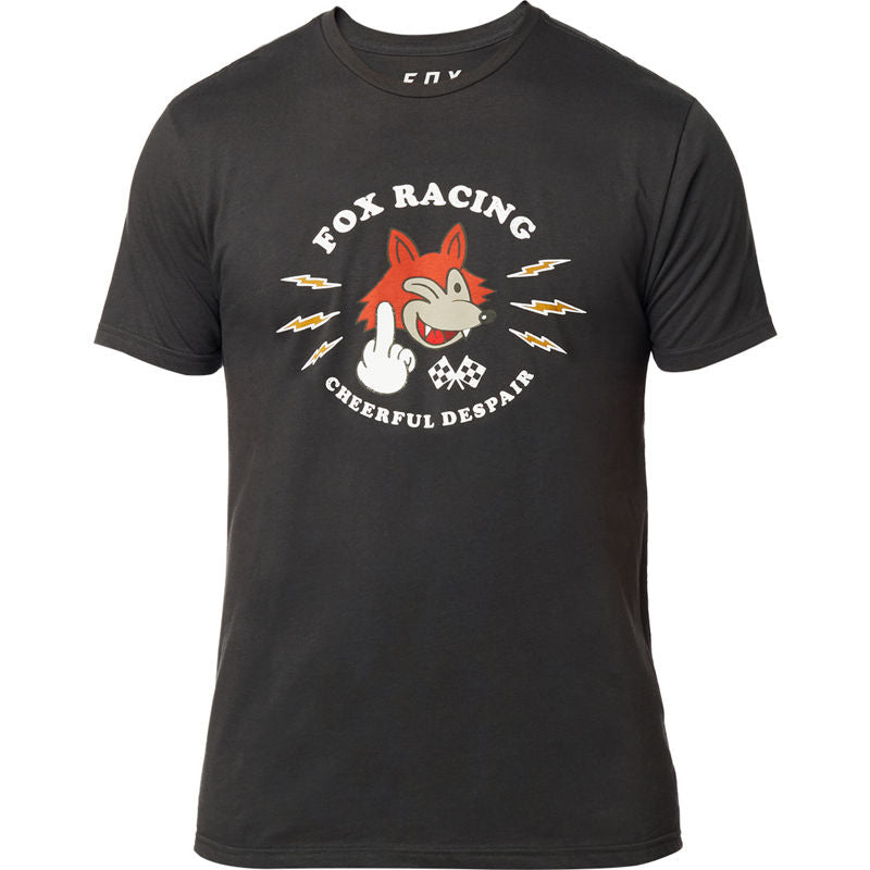 FOX MEN'S CHEERFUL DESPAIR SS PREMIUM TEE BLACK VINTAGE