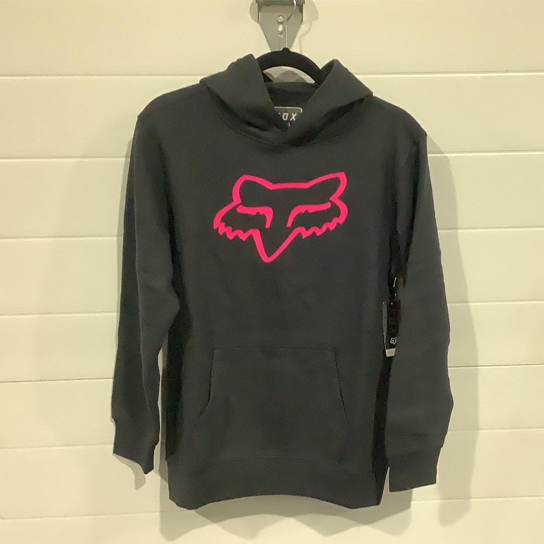 FOX YOUTH LEGACY PULLOVER FLEECE BLACK/PINK
