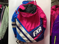 Load image into Gallery viewer, FXR YOUTH COLD CROSS JACKET Fuchsia/White Weave/Elec Lime
