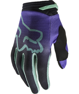 FOX YOUTH TOXSYK GLOVE BLACK/PURPLE/GREEN