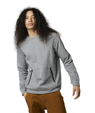 FOX BASE OVER DWR CREW FLEECE HEATHER GRAPHITE