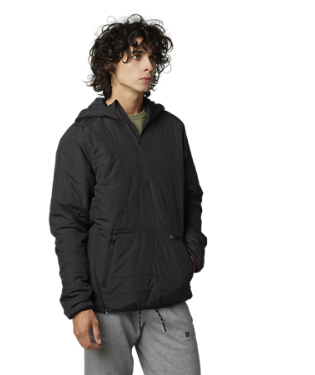 FOX HOWELL HOODED PUFFY ANORAK ARMY BLACK