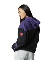 Load image into Gallery viewer, FOX RACING WOMEN&#39;S FGMNT PO FLEECE BLACK/PURPLE
