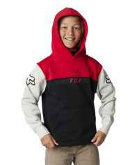 Load image into Gallery viewer, YOUTH EFEKT PULLOVER FLEECE FLAME RED/BLACK/WHITE
