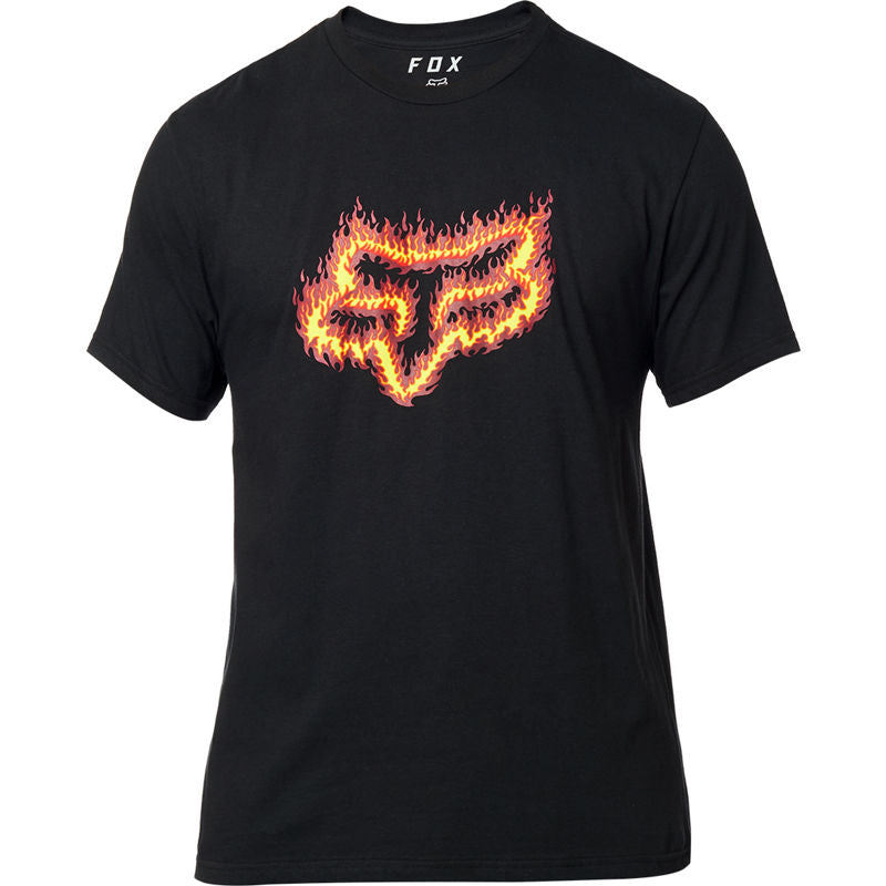 FOX MEN'S FLAME HEAD SS TEE BLACK