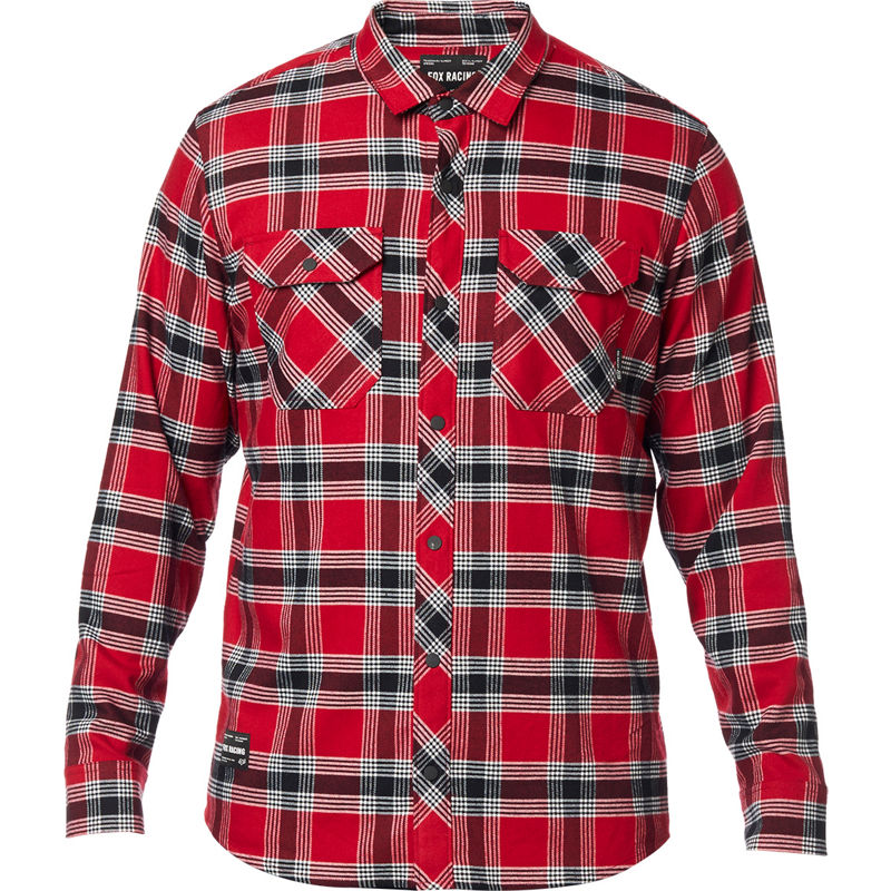 FOX MEN'S FUSION TECH FLANNEL CARDINAL