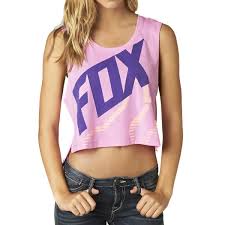 FOX WOMEN'S INITIATE CROP MUSCLE COTTON CANDY